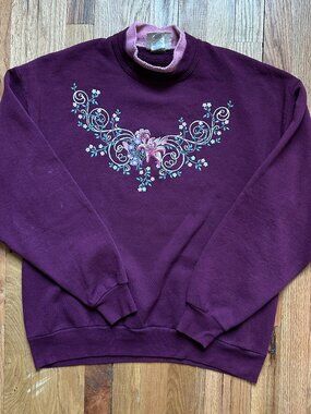 Vintage Floral Ugly Sweater Top Stitch [XL]